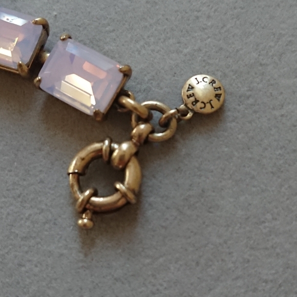 J. Crew Faceted crystal Gold tone and Pink Bracelet - Picture 8 of 8